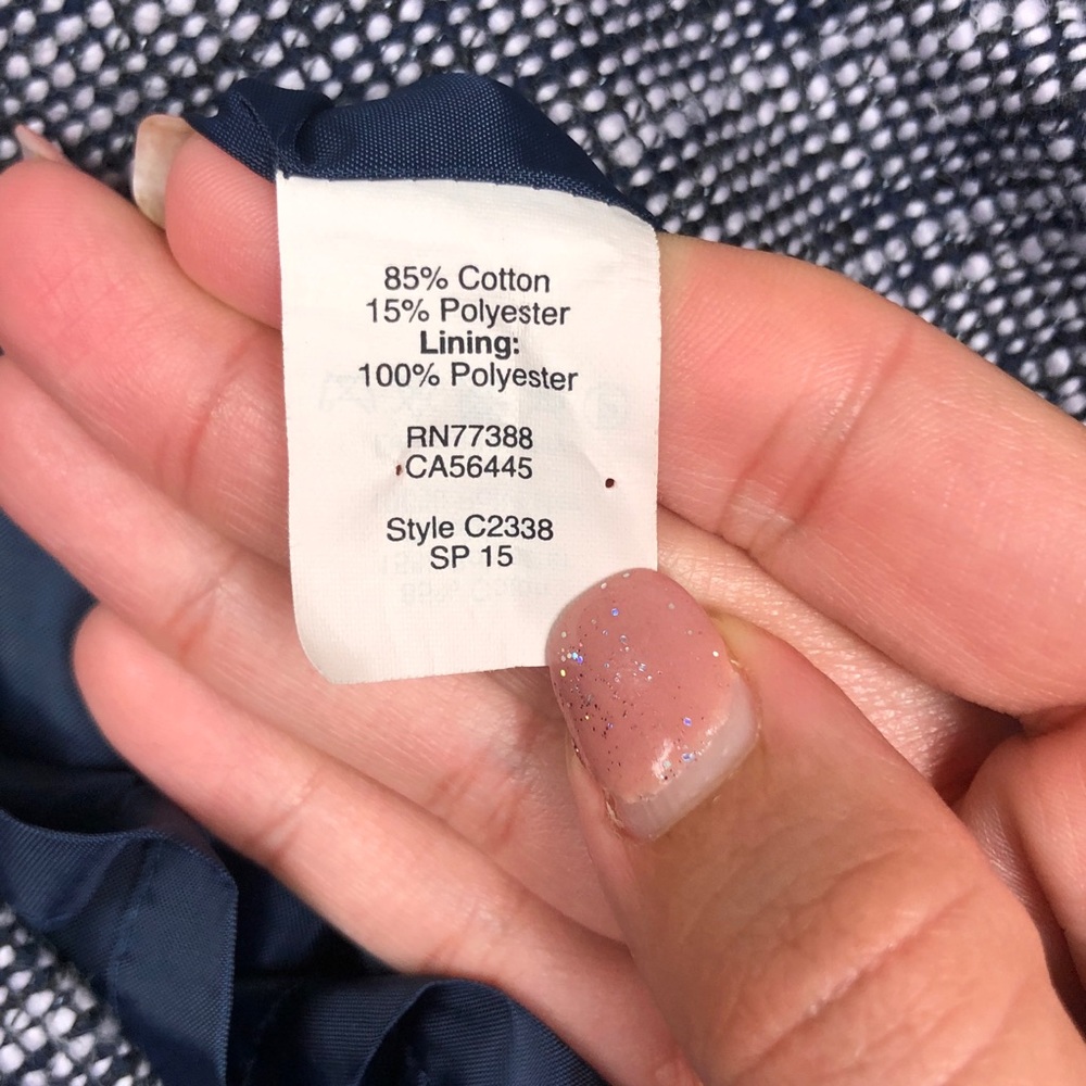 J. Crew Suiting Navy Tweed Dress EUC! No Size Tag - Picture 6 of 7